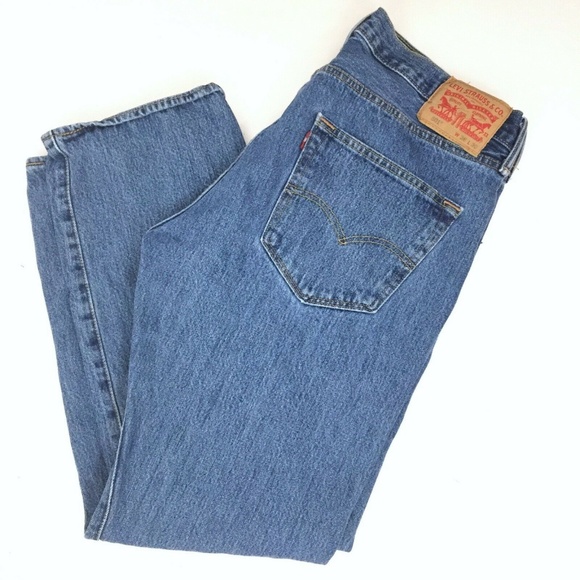 Levis 5 Straight Leg Jeans Mens 36 X 30 